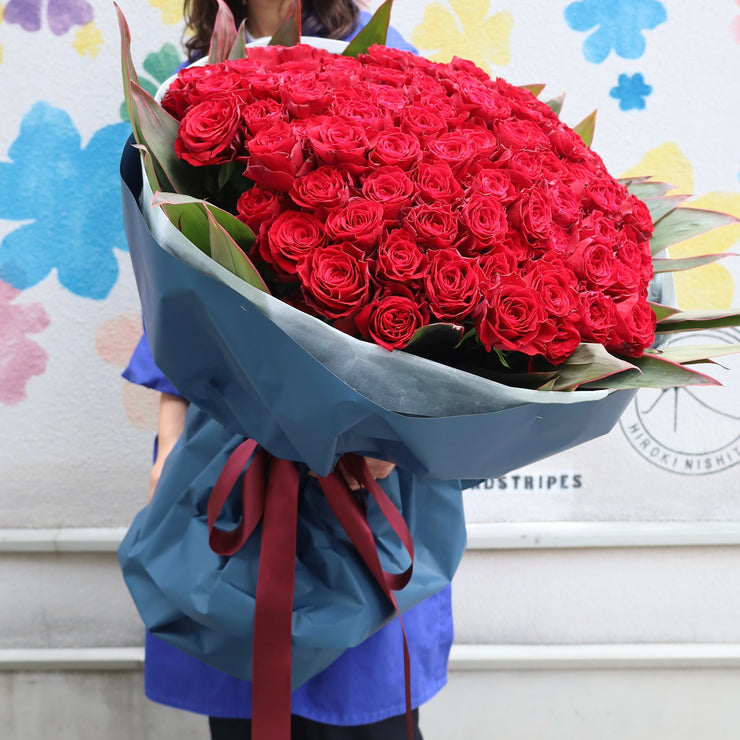 本 【バラ売り各¥300】 バラの花束（12本、99本、100本、108本）
