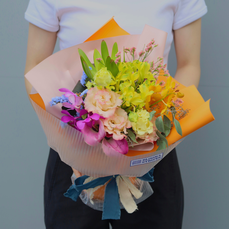 敬老の日の花｜花瓶のいらないスタンディングブーケ L
