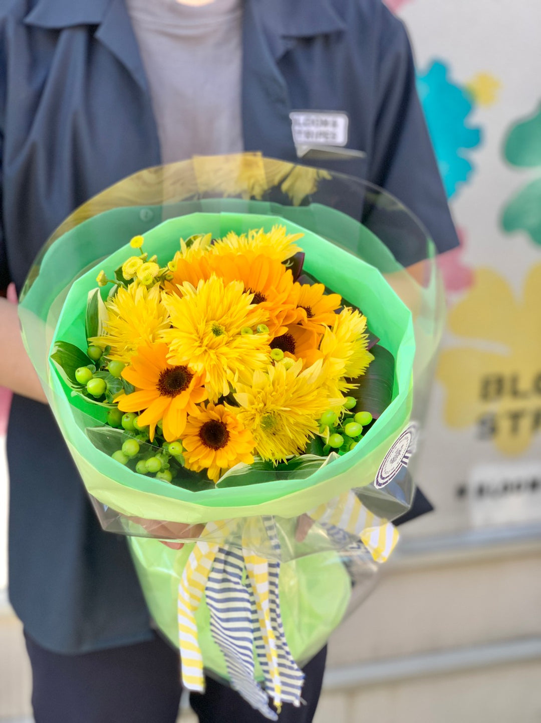 2019年 かもめーる  ひまわり 産地直送 ひまわり花束 ミックス咲き M（20本入り）／千葉 金井